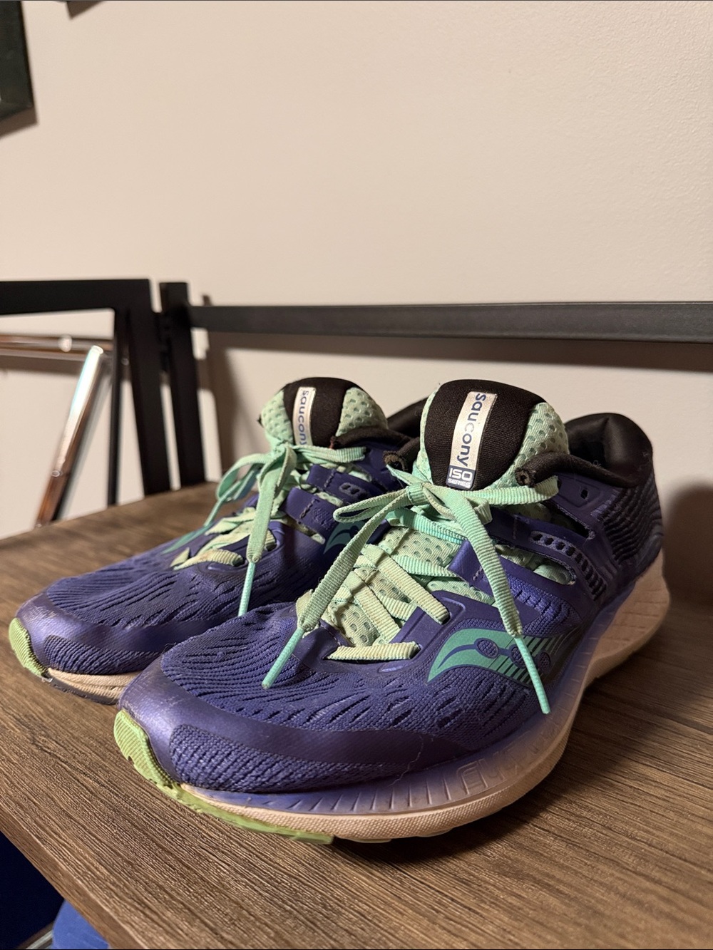 Saucony Women's Purple and Mint Running Sneakers